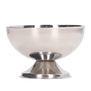 Syrisora Ice Cream Bowl Stainless Steel Dessert Pudding Bowls Sundae Salad Serving Dip Bowl Trifle Tasting Bowls with Fork (150ml)