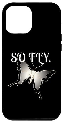 iPhone 14 Pro Max So Fly Butterfly Entomology White Minimalist Butterflies Case