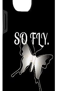 iPhone 14 Pro Max So Fly Butterfly Entomology White Minimalist Butterflies Case