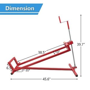 DetalleGo Ride on Lawn Mower Jack Lift, Telescopic Maintenance Jack for Lawn Mowers and Garden Tractors, Weight Capacity 880 Lbs, Lawn Mower Lift with Crank Handle & Power Tool Handle