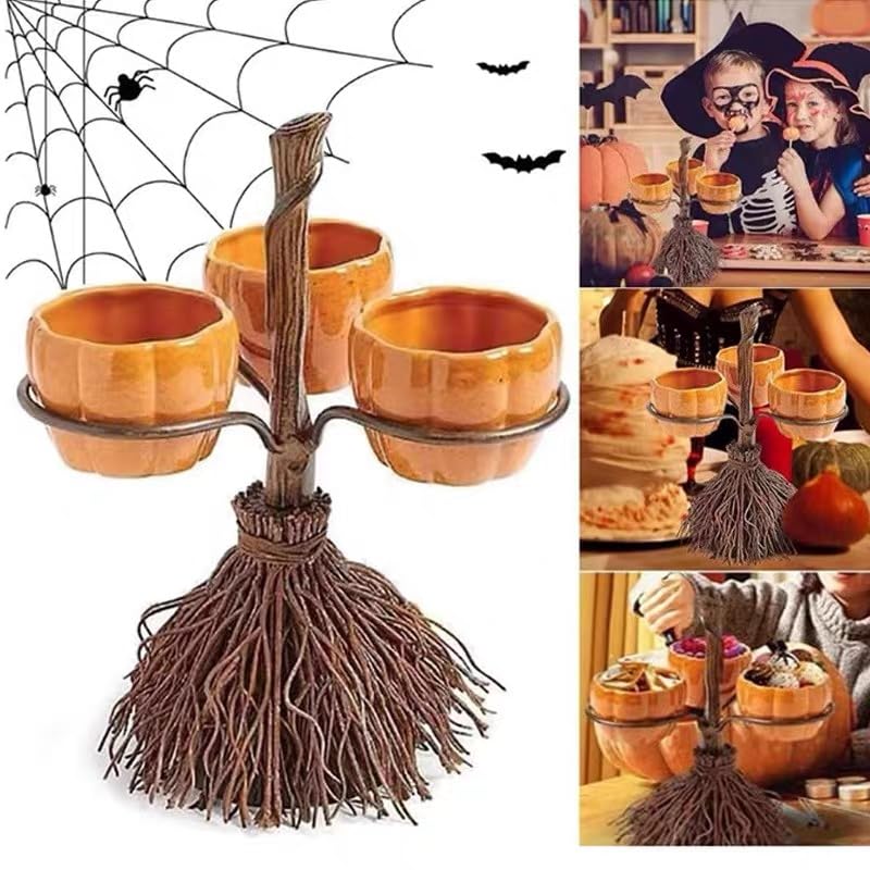 New products in 2023，halloween candy bowl，halloween party decorations， Used for parties to hold cakes, desserts, and fruits (5.9x5.9x8.3)