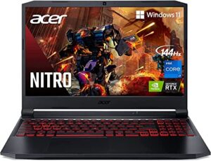 acer nitro 5 gaming laptop, intel 8-core i7-11800h, 15.6" fhd 144hz ips display, nvidia geforce rtx 3050 ti 4gb gddr6, 16gb ddr4 1tb ssd, backlit keyboard, wi-fi 6, type-c, win10 home
