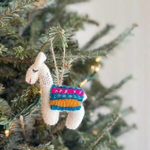 Felt Christmas Ornaments Set of 3 - Llamas