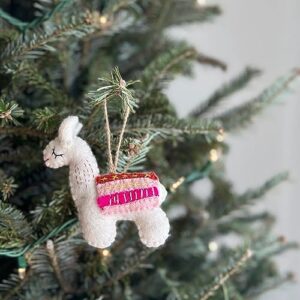 Felt Christmas Ornaments Set of 3 - Llamas