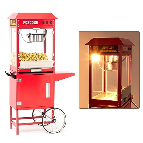 Aibudy Popcorn Popper with Cart and Stand,Theater Commercial Vintage ...