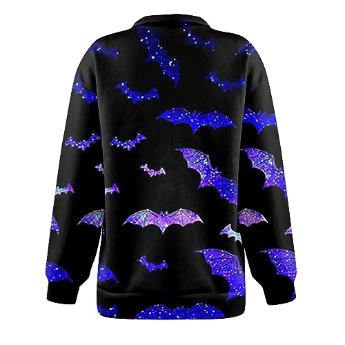 Long Sleeve Shirts for Women Half Zip Up Sweatshirt Women Half Zip Sweatshirt Women 1/4 Zip Sweatshirt Women Generic Oversized Long Sleeve Pullover Casual Sweater Loose Tops Printed Blouse Y2k Shirts