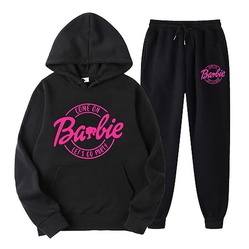 wkind olades Pink Come On Let's Go Party Hoodies Sweatpants Set for Women pumpkin halloween christmas Fashion Trendy Outfits Oversized Hooded Sweatshirts Pullover Fall Clothes