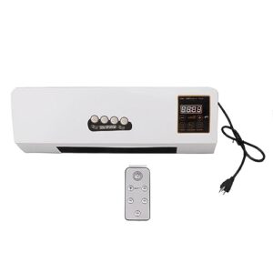 diydeg mini air conditioner, 2 in 1 wall mounted air conditioner cooler and heater combo with remote control, portable indoor mini air cooling heating fan for bedroom, living room,