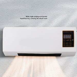 Diydeg Mini Air Conditioner, 2 in 1 Wall Mounted Air Conditioner Cooler and Heater Combo with Remote Control, Portable Indoor Mini Air Cooling Heating Fan for Bedroom, Living Room,
