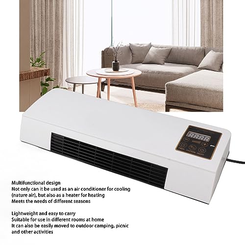 Diydeg Mini Air Conditioner, 2 in 1 Wall Mounted Air Conditioner Cooler and Heater Combo with Remote Control, Portable Indoor Mini Air Cooling Heating Fan for Bedroom, Living Room,