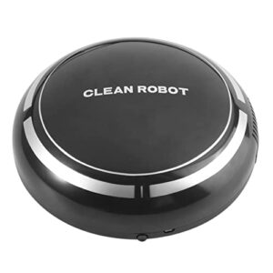 zerodis smart robot vacuum floor cleaner sweeping suction sweeping machine robot robotic vacuum cleaner, automatic usb rechargeable (black)