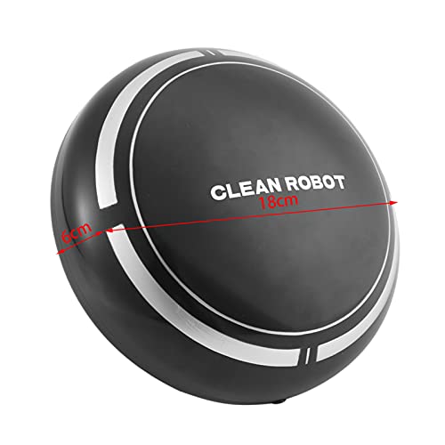 Zerodis Smart Robot Vacuum Floor Cleaner Sweeping Suction Sweeping Machine Robot Robotic Vacuum Cleaner, Automatic USB Rechargeable (Black)