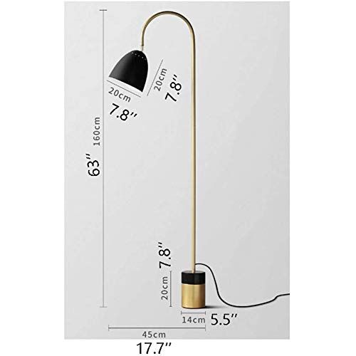 Floor Lamp Standing Lamp Modern Reading Floor Lamp Crafts LED Floor Lamps with Adjustable Neck LED Floor Task Light for Living Room,Bed Room,Office，Black/Brass Gold Modern Standing Lamp Retro floor la