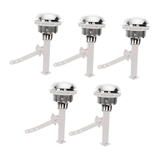 Angoily 5pcs toilet tank button toilet tank part push button replacement single flush toilet button toilet tank fittings Toilet Repair Push Button abs flush valve individual handle