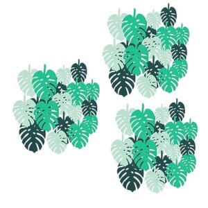 vosarea 3 sets 120pcs decorative cardstock palm leaves faux plants gift tag hawaiian palm leaves tropical leaf banner diy palma leaf paper palma leaf artificial paper cut decorative paper