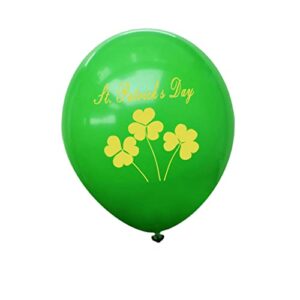 jojofuny 1 Set white ballons white balloons st patricks day balloons irish carnival latex balloons paper garland burlap banner balloons kit emulsion decorate pompom four leaf props