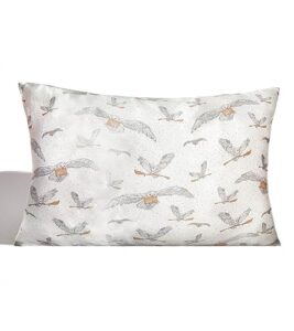 harry potter x kitsch satin pillowcase | softer than silk pillowcase | cooling pillow case cover with zipper | pillowcase satin for hair & skin | pillow cases standard size queen (owl post, 1 pack)