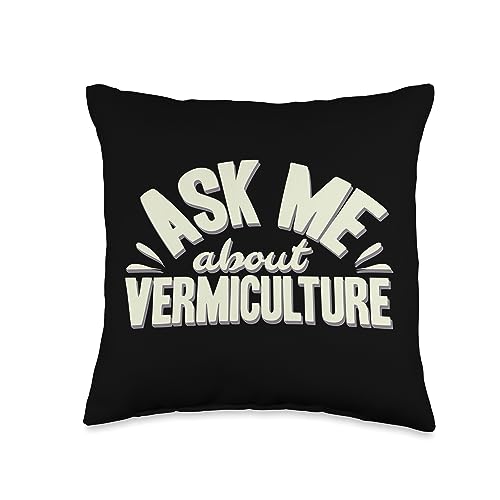 Vermiculture - Worm Farm - Worm Lover - Worm Composting Throw Pillow