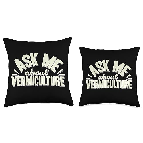 Vermiculture - Worm Farm - Worm Lover - Worm Composting Throw Pillow