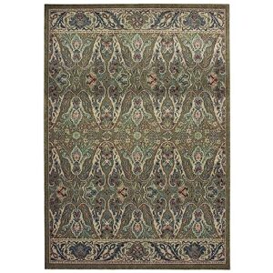 style haven rosemond updated classic oriental dense pile area rug 5'3" x 7'6" 5' x 8' indoor living room, bedroom, dining room blue traditional