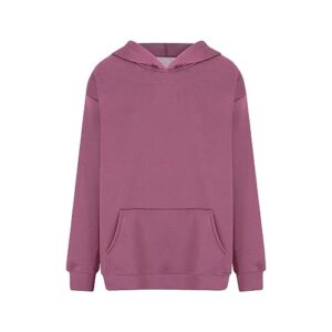 iHPH7 Hoodies for Women Oversized Solid Color Sweatshirts Fleece Casual Long Sleeve Pullover Loose Lightweight Fall Clothes