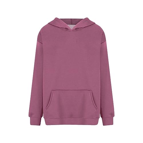 iHPH7 Hoodies for Women Oversized Solid Color Sweatshirts Fleece Casual Long Sleeve Pullover Loose Lightweight Fall Clothes