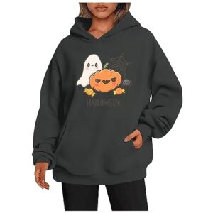 iHPH7 Eat drink and be Scary Hoodies for Women Oversized Hooded Sweatshirts Fleece Casual Long Sleeve 2023 Teen Girls Pullover