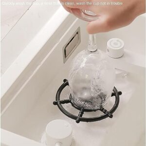 DOKERS Waterfall Kitchen Sink Kitchen Sink Quartz Stone White Invisible Small Sink with Cup Washer Kitchen Single Sink Hidden Bar Island Sink (Color : 1, Size : 48X38X22.5Cm)