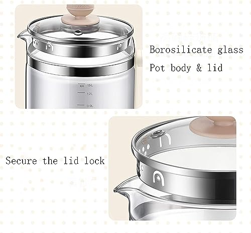 Electric kettle 1.5L capacity glass health pot Multifunctional flower teapot Automatic electric stew bird's nest pot electric kettle