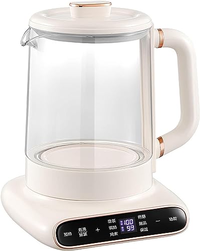 1.5L Electric Kettle Temperature Control Kettle Multi-Function Health Pot Teapot Flower Teapot Automatic Multi-Function Thickened Household Glass Pot Mute Boiling Water A,1.5L