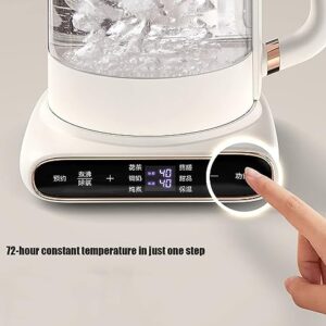 1.5L Electric Kettle Temperature Control Kettle Multi-Function Health Pot Teapot Flower Teapot Automatic Multi-Function Thickened Household Glass Pot Mute Boiling Water A,1.5L