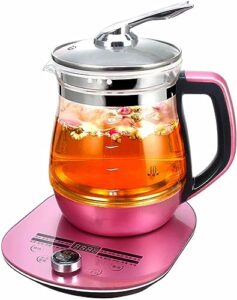 fully automatic thickened glass health pot electric kettle hot tea machine temperature control kettle multi-functional filter teapot anti-dry protection stainless steel 1.8l a,1.8l (color : c, size