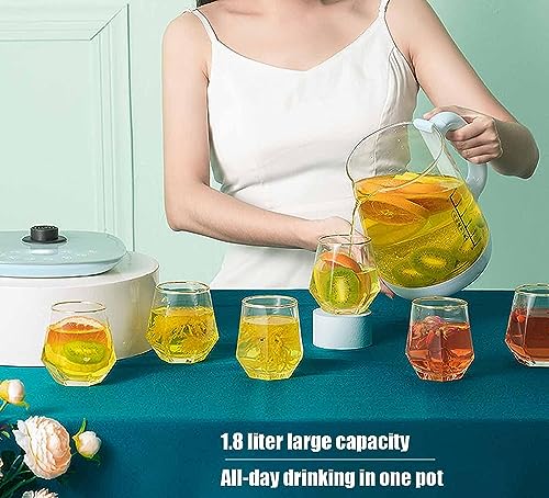 1.5L Household Electric Kettle Health Pot Automatic Thickening Glass Multi-Function Kettle Electric Boiling Teapot 12H Insulation High Borosilicate Glass A,1.5L