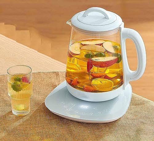 1.5L Household Electric Kettle Health Pot Automatic Thickening Glass Multi-Function Kettle Electric Boiling Teapot 12H Insulation High Borosilicate Glass A,1.5L