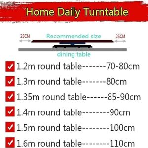 Lazy Susan Turntable for Dining Table Centerpiece, 8mm Tempered Glass Rotating Tray, Round Tabletop Organizer for Homes & Restaurants (Color : Clear, Size : 80cm/32in)