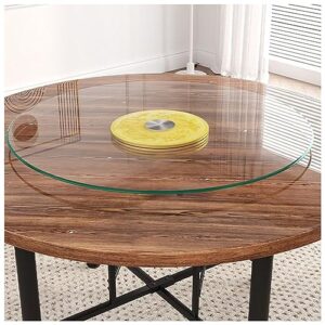 lazy susan glass turntable, 8mm transparent rotating serving tray, heavy duty swivel tray for kitchen dining table (color : clear, size : 50cm/20inch)
