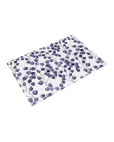 Outdoor Rug for Patio Purple Watercolor Plants Leaves 4'x6' Mat Carpet,Reversible Camping Aera Rugs,Rv,Porch,Deck,Camper,Balcony,Backyard