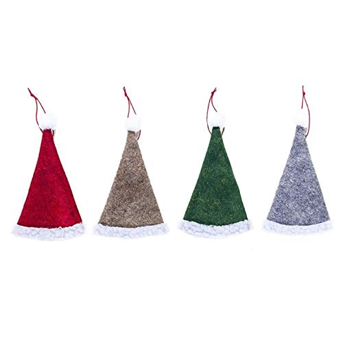 Oyalma Mini Christmas Hats Ornaments Felt Christmas Tree Pendant Festival Year Christmas Decoration for Home Navidad-70872