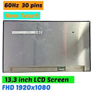 13.3" Screen Replacement for LP133WF9-SPA4 60Hz LCD Display Panel 30Pins FHD 1920(RGB)×1080 Non-Touch
