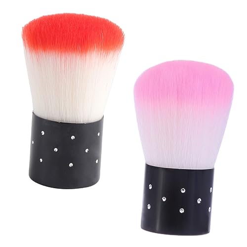 Nail Remover Brush 2pcs Manicure Tools Para Uñas Acrilicas Brush Cleaner Pedicure Tools Makeup Brush Buffing Brush Nail Remover Brush Manicure Supply Female Nail Brush Soft Duster