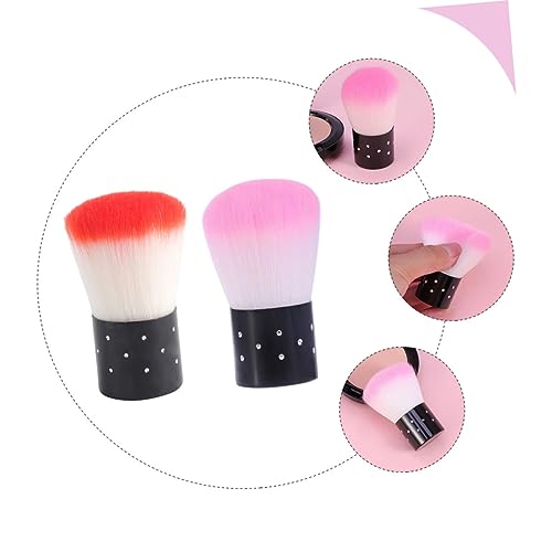 Nail Remover Brush 2pcs Manicure Tools Para Uñas Acrilicas Brush Cleaner Pedicure Tools Makeup Brush Buffing Brush Nail Remover Brush Manicure Supply Female Nail Brush Soft Duster