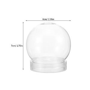 GANAZONO 20 pcs DIY Snow Globe DIY Water Globe Wedding Favor Dome Make Your own Snow Globe Clear Water Globe Dome Display case Kids Globe Mini jar Empty Snow Globes Cover Plastic Child Girl