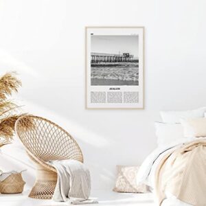 Avalon Print Black and White New Jersey, Avalon Wall Art, Avalon Poster, Avalon Photo, Avalon Wall Décor, Avalon Map, USA, United States