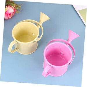 4 pcs Micro Toys Flower pots Outdoor Flowers Plants Decorative Watering can Garden Watering Bucket Cute Watering can with Long Mouth Spray Bottle jug Kettle Iron Bottle Happyyami