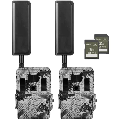 Spartan GoLive2 4G LTE Trail Camera, Wide-Angle Lens,Live Stream,Anti-Theft GPS,On-Demand Image&Video Capture,Real-time Updates,Built-in Lithium Battery,Blackout,Areus Camo + SD Cards (2PK) (Verizon)