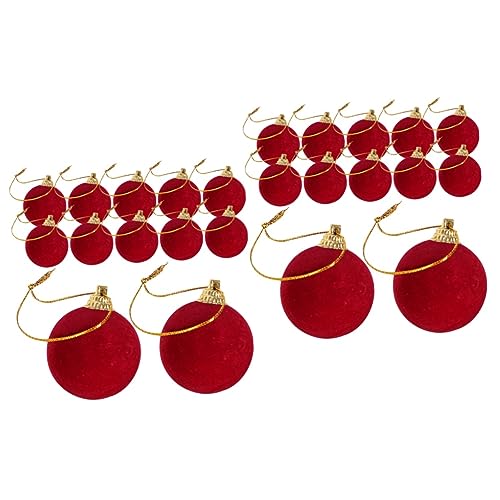 Didiseaon 24 pcs Christmas Balls Christmas Decor Christmas Tree Ball Pendant Xmas Hanging Bulbs Balls Felt Christmas Ornament Balls Xmas Ball Decoration Ball Ornaments for Xmas Tree Foam Set