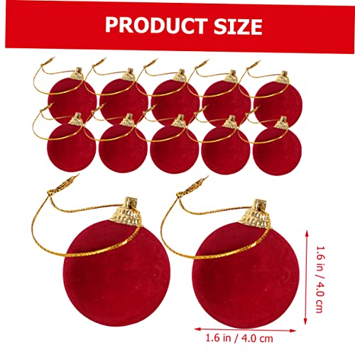 Didiseaon 24 pcs Christmas Balls Christmas Decor Christmas Tree Ball Pendant Xmas Hanging Bulbs Balls Felt Christmas Ornament Balls Xmas Ball Decoration Ball Ornaments for Xmas Tree Foam Set