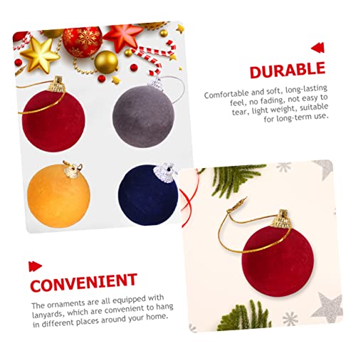 Didiseaon 24 pcs Christmas Balls Christmas Decor Christmas Tree Ball Pendant Xmas Hanging Bulbs Balls Felt Christmas Ornament Balls Xmas Ball Decoration Ball Ornaments for Xmas Tree Foam Set