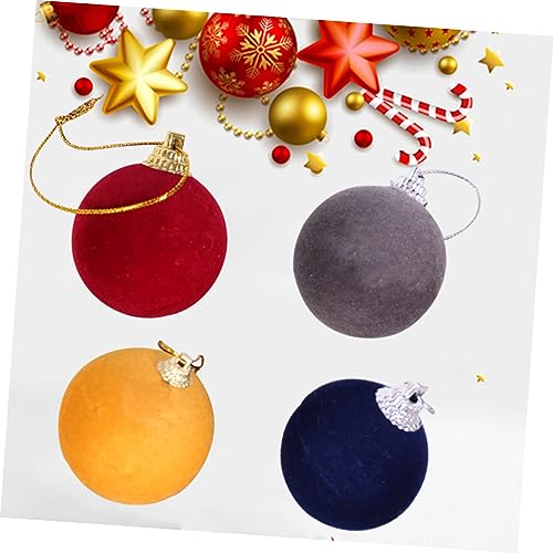 Didiseaon 24 pcs Christmas Balls Christmas Decor Christmas Tree Ball Pendant Xmas Hanging Bulbs Balls Felt Christmas Ornament Balls Xmas Ball Decoration Ball Ornaments for Xmas Tree Foam Set