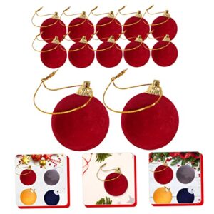 Didiseaon 24 pcs Christmas Balls Christmas Decor Christmas Tree Ball Pendant Xmas Hanging Bulbs Balls Felt Christmas Ornament Balls Xmas Ball Decoration Ball Ornaments for Xmas Tree Foam Set